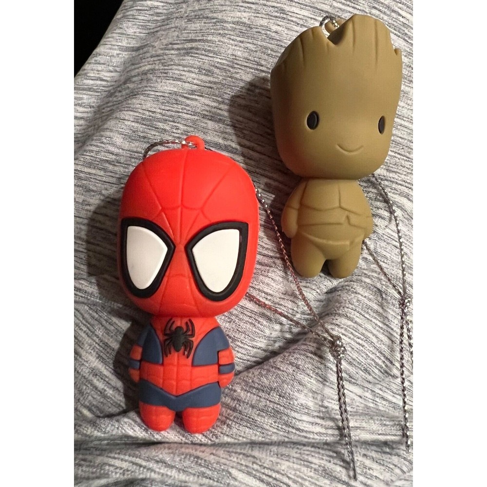 Hallmark Marvel Spider-Man and Baby Groot Ornaments - new without box